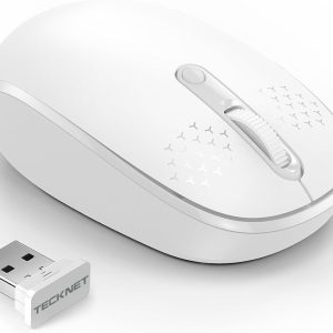 TECKNET Wireless Mouse for Laptop, 2.4G Quiet Computer Mouse with USB Receiver