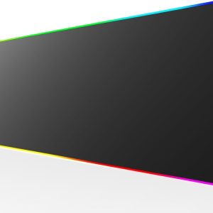 KTRIO Gaming Mouse Pad with Stitched Edges - 31.5 x 11.8 in, Black