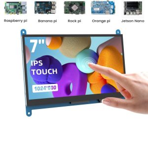 Raspberry Pi Screen 7inch Monitor IPS 1024x600 HDMI Capacative 7'' Touch Scre...