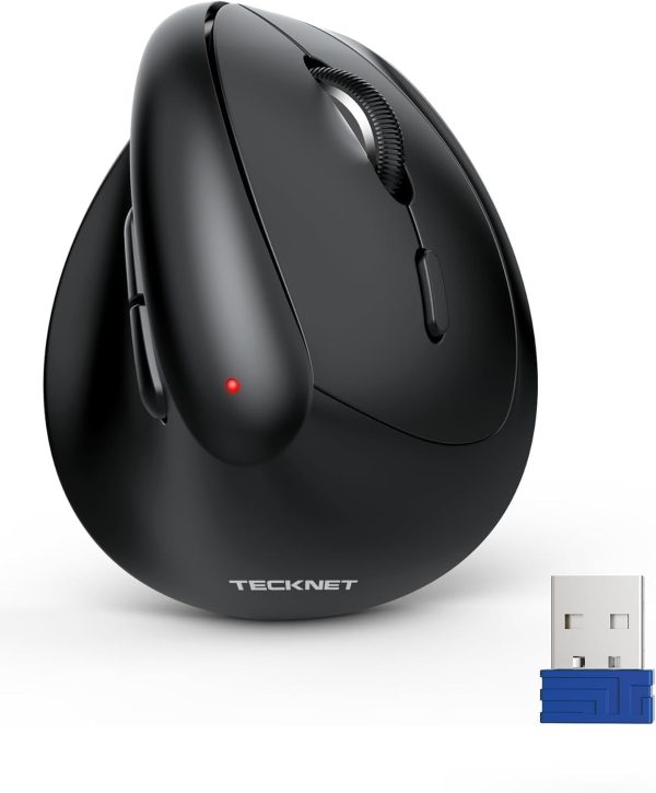 TECKNET Vertical Wireless Mouse, Ergonomic Mouse for Small Hands, 4800DPI