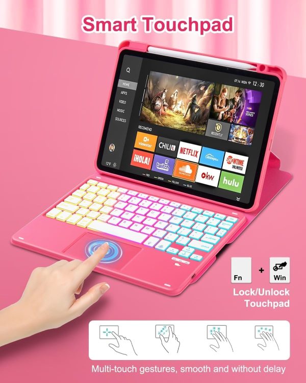 Touchpad Keyboard Case for iPad Air 11 inch M3 2025/M2 2024