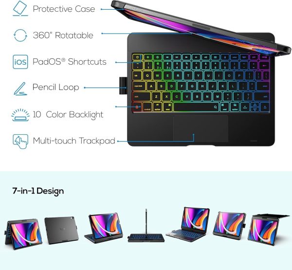 typecase Touch Keyboard Case for iPad Air 11-inch (M3 2025/M2 2024)& iPad Pro 11