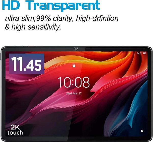 2 PACK Tempered Glass Screen Protector For Lenovo Tab Plus 11.5 Inch Tablet 2024