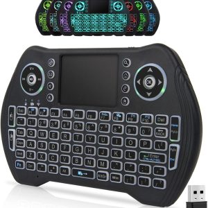 Backlit Mini Wireless Keyboard with Touchpad Mouse Combo Remote Control