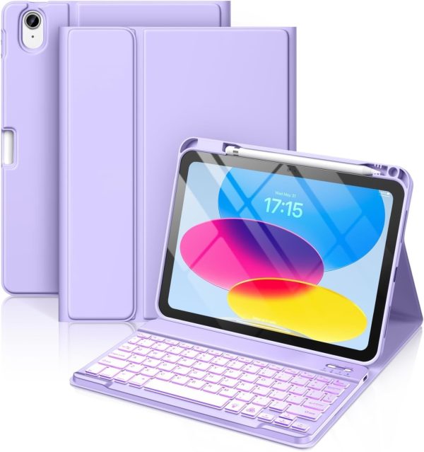 Hamile for iPad 11th 10th Generation Case with Keyboard