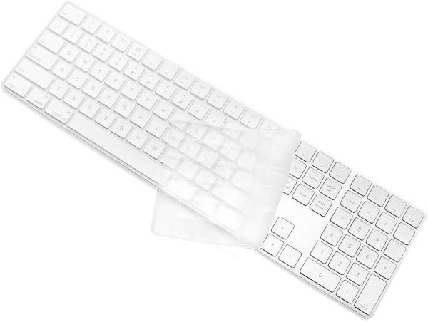 Masino Silicone Keyboard Cover Skin for Apple Magic Keyboard with Numeric Keypad