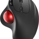 Nulea M501 Wireless Trackball Mouse, USB & Bluetooth - Red