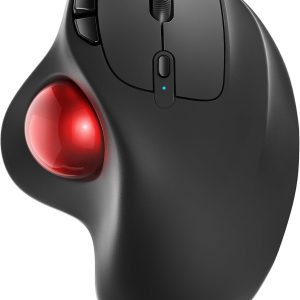 Nulea M501 Wireless Trackball Mouse, USB & Bluetooth - Red