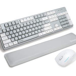 RECCAZR Wireless Keyboard and Mouse Combo with Wrist Rest, 2.4G