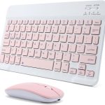 Rechargeable Bluetooth Keyboard and Mouse Combo for iPad, Ultra-Slim Portable
