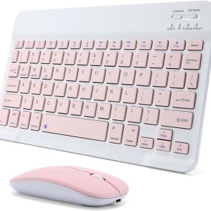Rechargeable Bluetooth Keyboard and Mouse Combo for iPad, Ultra-Slim Portable