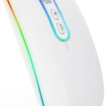 Wireless Bluetooth 2.4G Dual-Mode Slim Rechargeable Mouse For Laptop Mac iPad