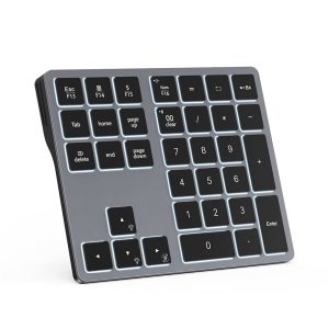 Doohoeek Backlit Bluetooth Numeric Keypad for Laptops and Computers, Number P...