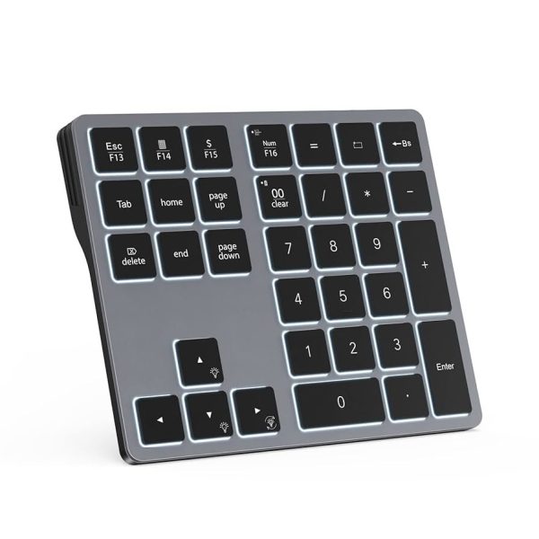 Doohoeek Backlit Bluetooth Numeric Keypad for Laptops and Computers, Number P...