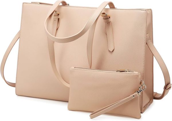 LOVEVOOK Laptop Bag for Women, Fashion Computer Tote Bag Large Capacity Handbag