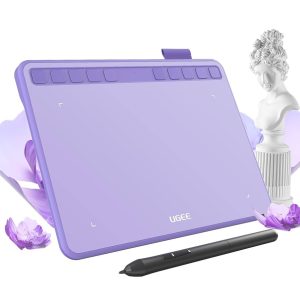 Ugee Drawing Tablet 6.5x4 Inches Computer Graphics Tablets with 10 Hot Keys