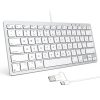 OMOTON Wired Keyboard for Mac with Dual Interface, Comfortable Typing Angle