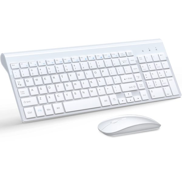 TopMate Wireless Keyboard and Mouse Ultra Slim Combo, 2.4G Silent Compact USB...