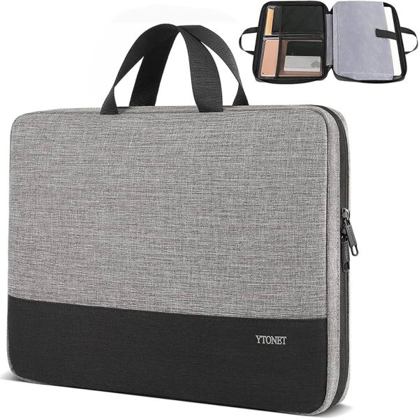 Ytonet Laptop Case, 15.6 Inch TSA Laptop Sleeve Computer Bag Water Resistant Com