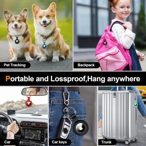 4 Pack,IPX8 Waterproof Airtag Holder for Apple Air Tags with Air Tag Keychain