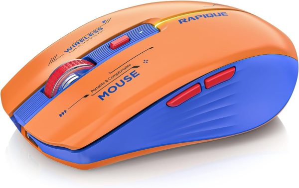 Bluetooth Wireless Mouse - BT1/BT2+USB Receiver Dual Mode Rechargeable Quiet ...