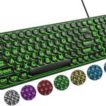 Large Print Backlit Keyboard, Wired USB Lighted Computer Keyboards with 7-Color