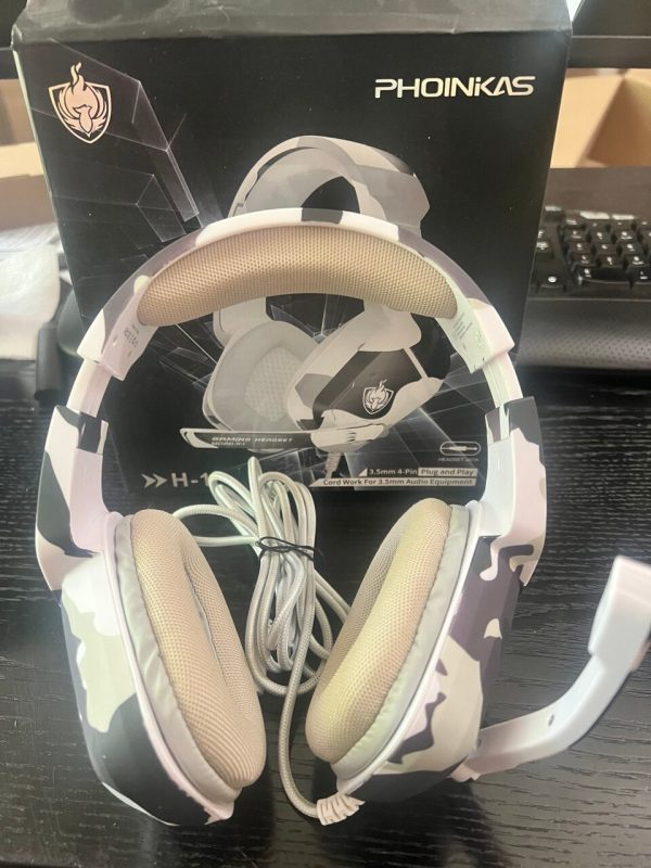 Phoinikas Gaming Headset for PC, PS4, XBOX White/Gray/Black