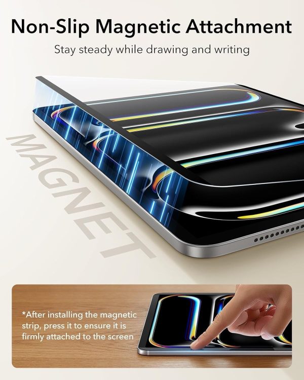 ESR for iPad Pro 13 Inch M4 Paper-Feel Magnetic Screen Protector 2024