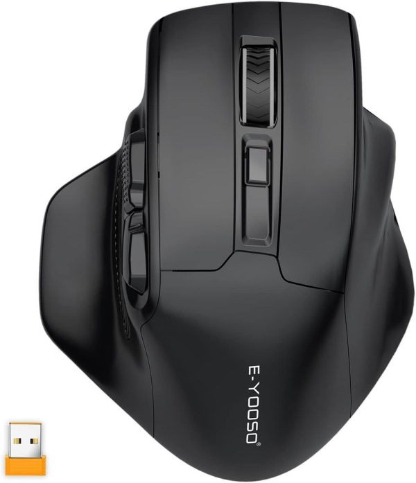Large Wireless Mouse for Big Hands, X-31 Cordless Ergo Computer Mouse, 6 Butt...