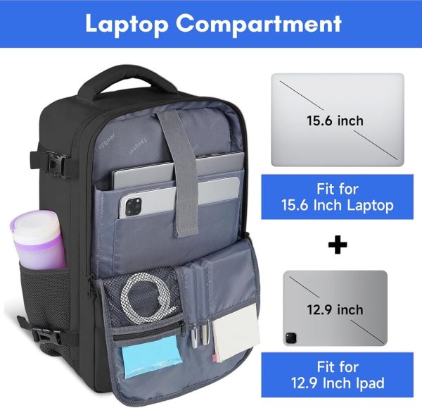 Taygeer Travel Laptop Backpack Unisex With USB Charging Port Lightweight 35L